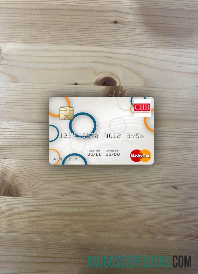 Frente Photolook do Taiwan Chang Hwa Bank Mastercard exemplo real